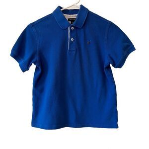 Tommy Hilfiger youth boys size 7 blue polo shirt.